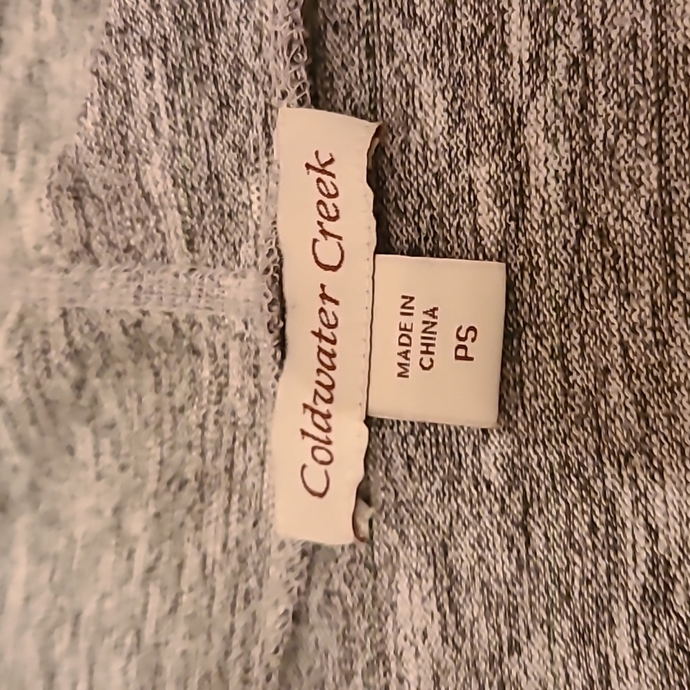 Coldwater Creek, hooded cardigan with front pockets.  Size PS. - Picture 3 of 7